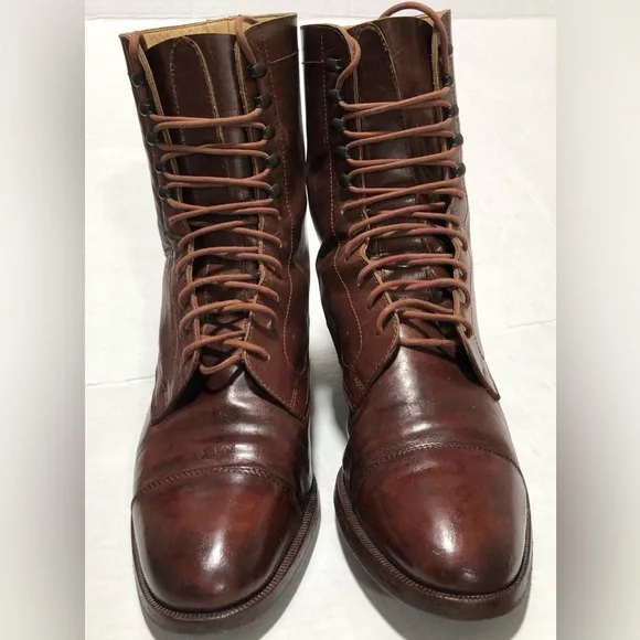 Ralph Lauren Dark Brown Leather Ankle Boots
